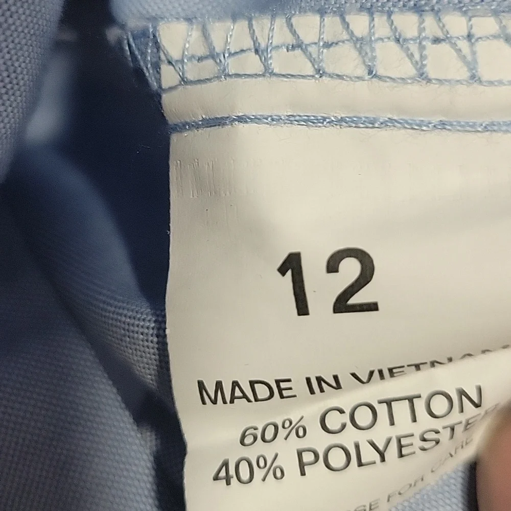 Chaps Light Blue Casual Button Down Shirt 12